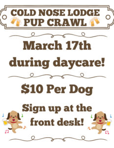 Pup crawl event flyer